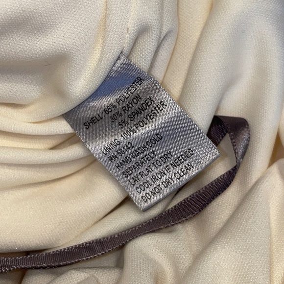 EUC Muse Mod Stretch Ponte 2-Pocket Short Dress Ivory Cream Size 6 - Picture 4 of 8